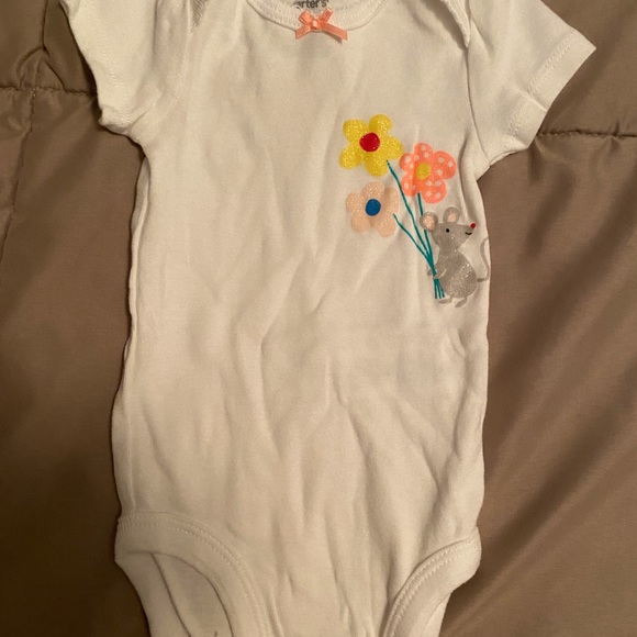 Carter’s 3 piece matching set flowers mouse 🐭 spring 3M - Picture 4 of 12